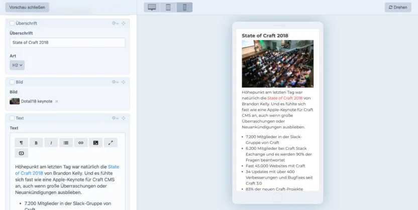 Craft 3.6 Responsive Preview