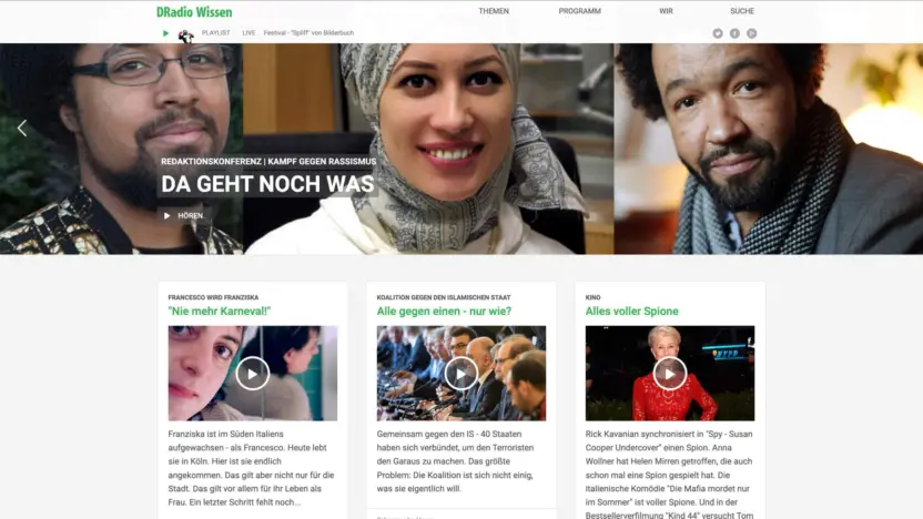 DRadio Wissen Homepage 2015