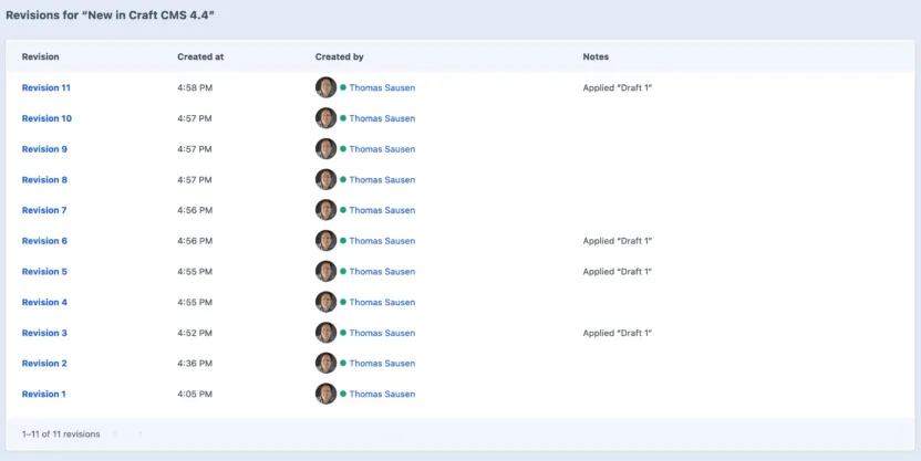 Craft 4.4 revisions