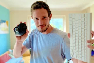Photo from Ben Croker holding a mouse and keyboard.